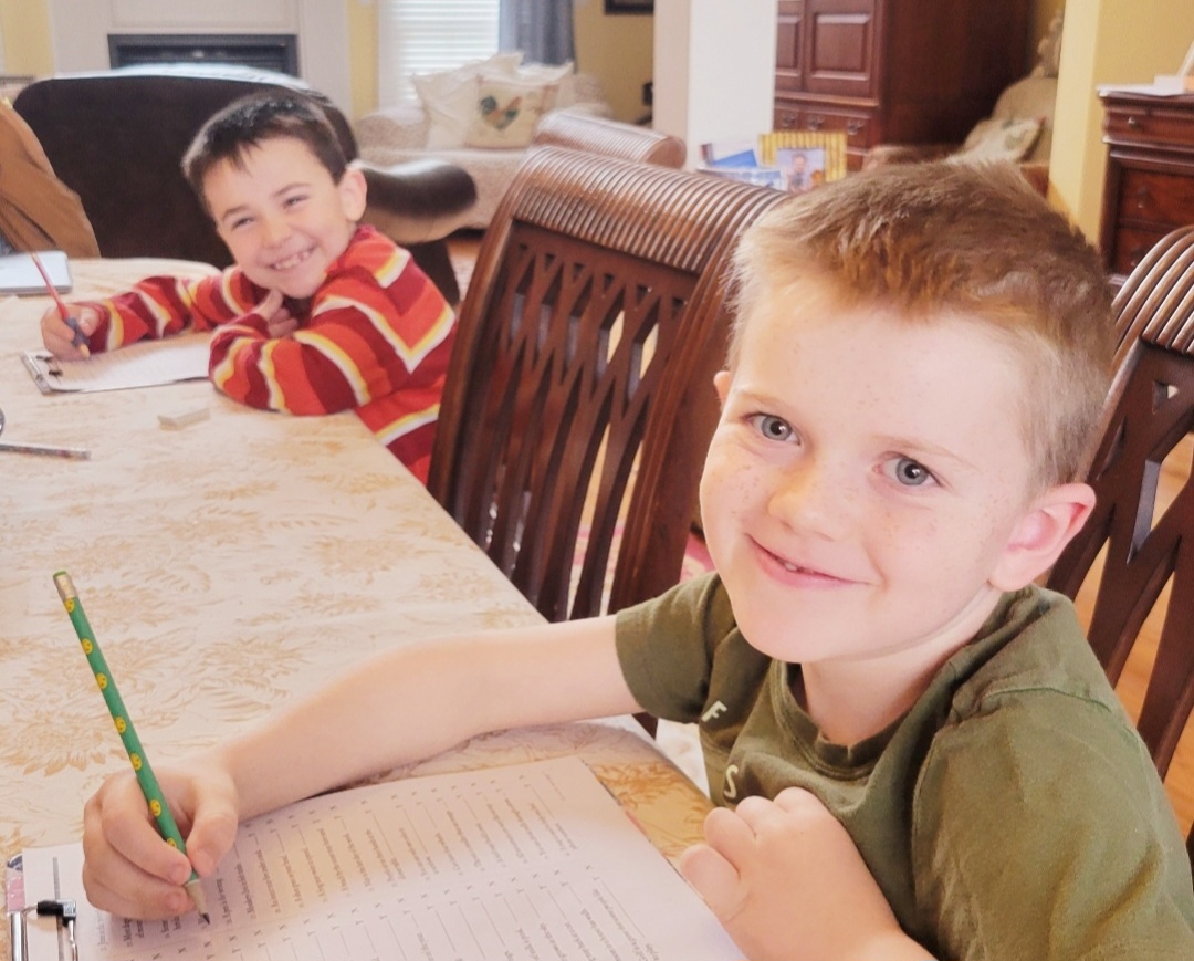 Brother taking Woodcock Johnson Homeschool Testing